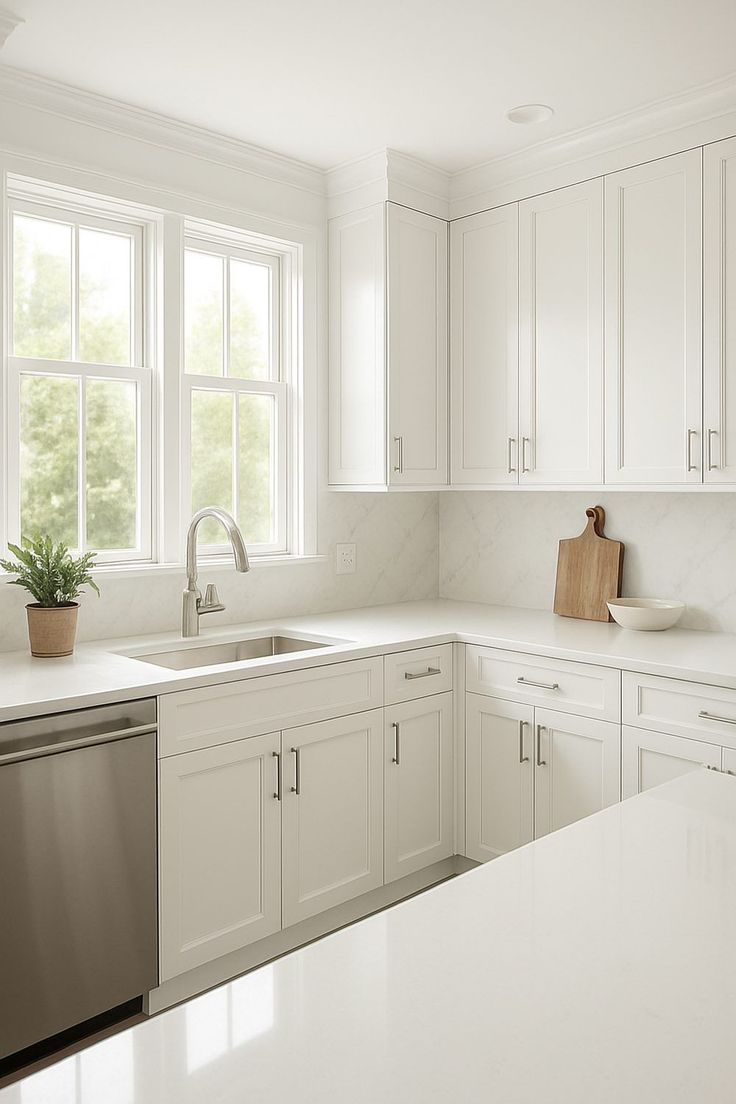 Classic White Shaker kitchen cabinetry